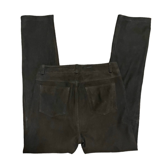 Deadwood Phoenix Brown Suede Straight Leg Pants Women’s Size 40 Fits Size 6 - Picture 4 of 9